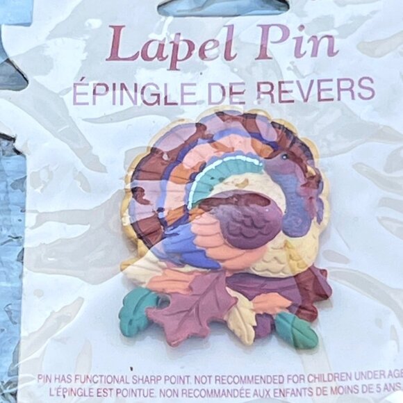 Vintage Lot Holiday Pins Hallmark Thanksgiving TURKEY Easter Bunny Star US Flag - Picture 2 of 9